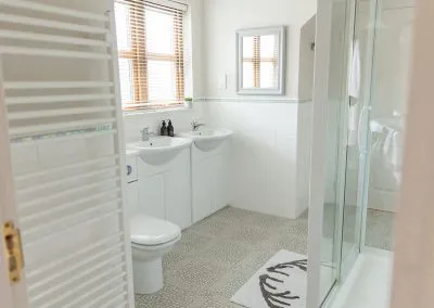 Jack and Jill bathroom on top floor