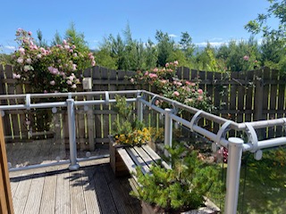 Enjoy a coffee in the sun on the decking